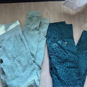 Green and Teal Leggings Set